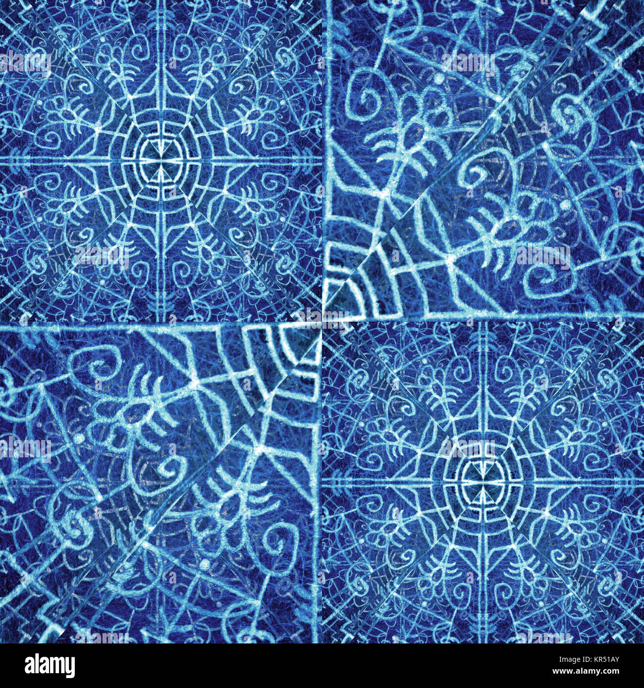 Heilige reich verzierten Tribal Muster Stockfoto