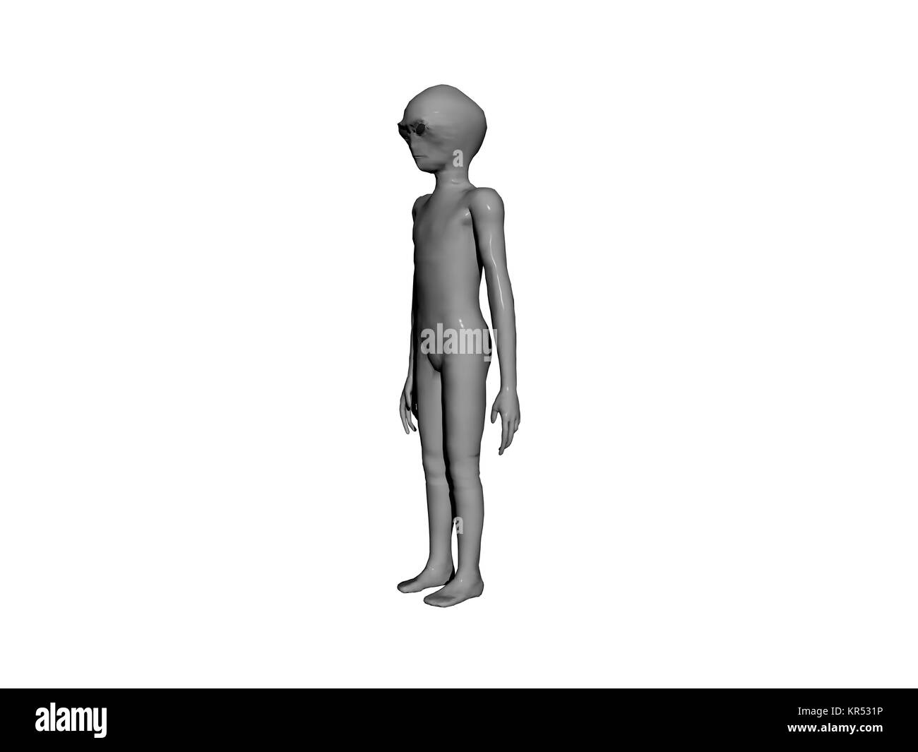 Alien in Grey ausgenommen Stockfoto