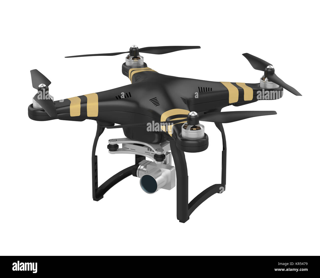 Drone mit Kamera isoliert Stockfoto