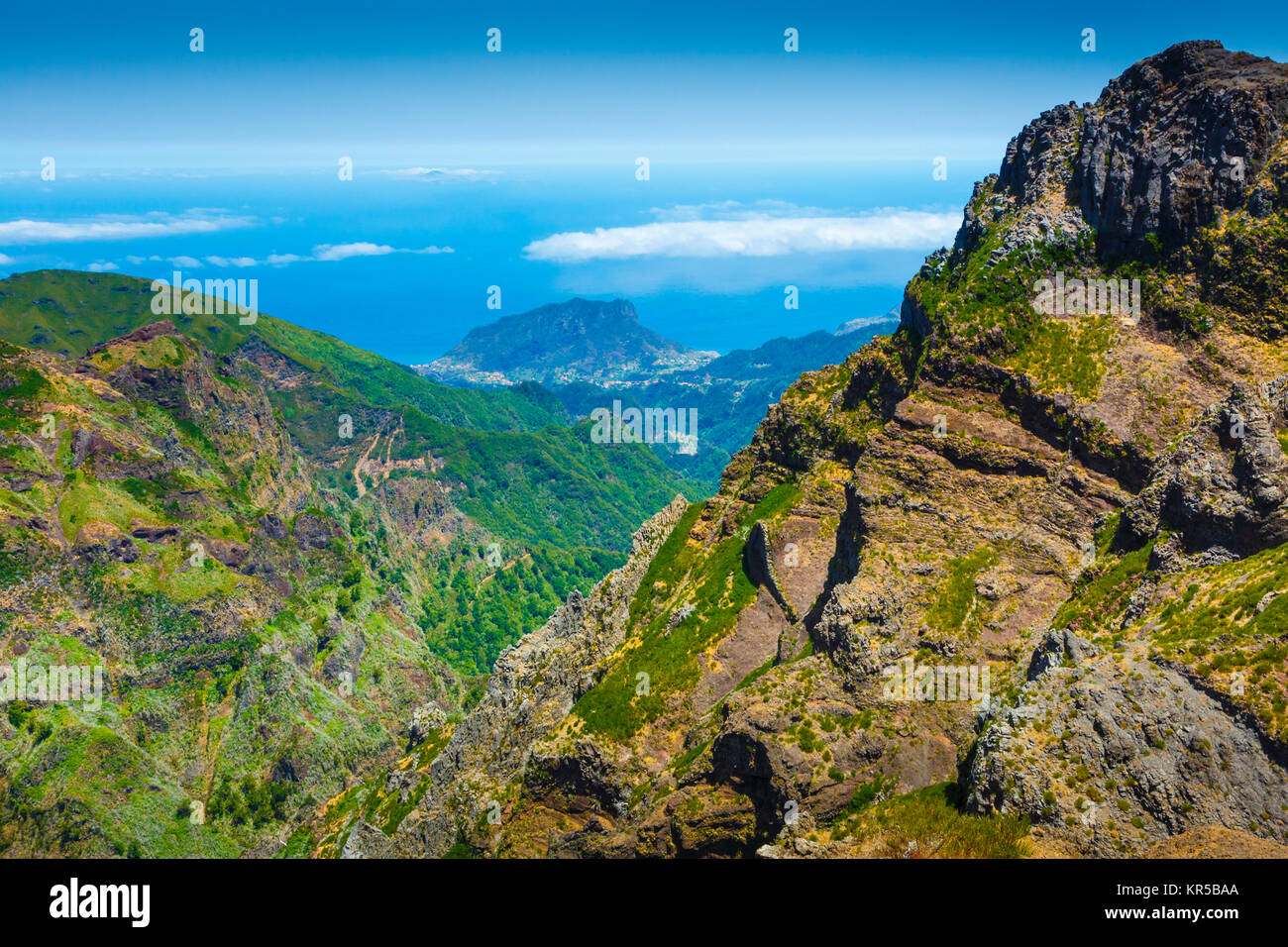 Blick auf die Berge. Stockfoto