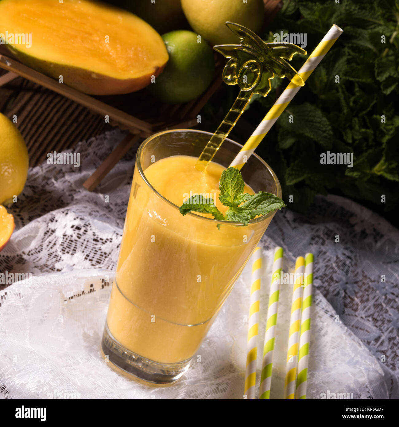 Mango-smoothie Stockfoto