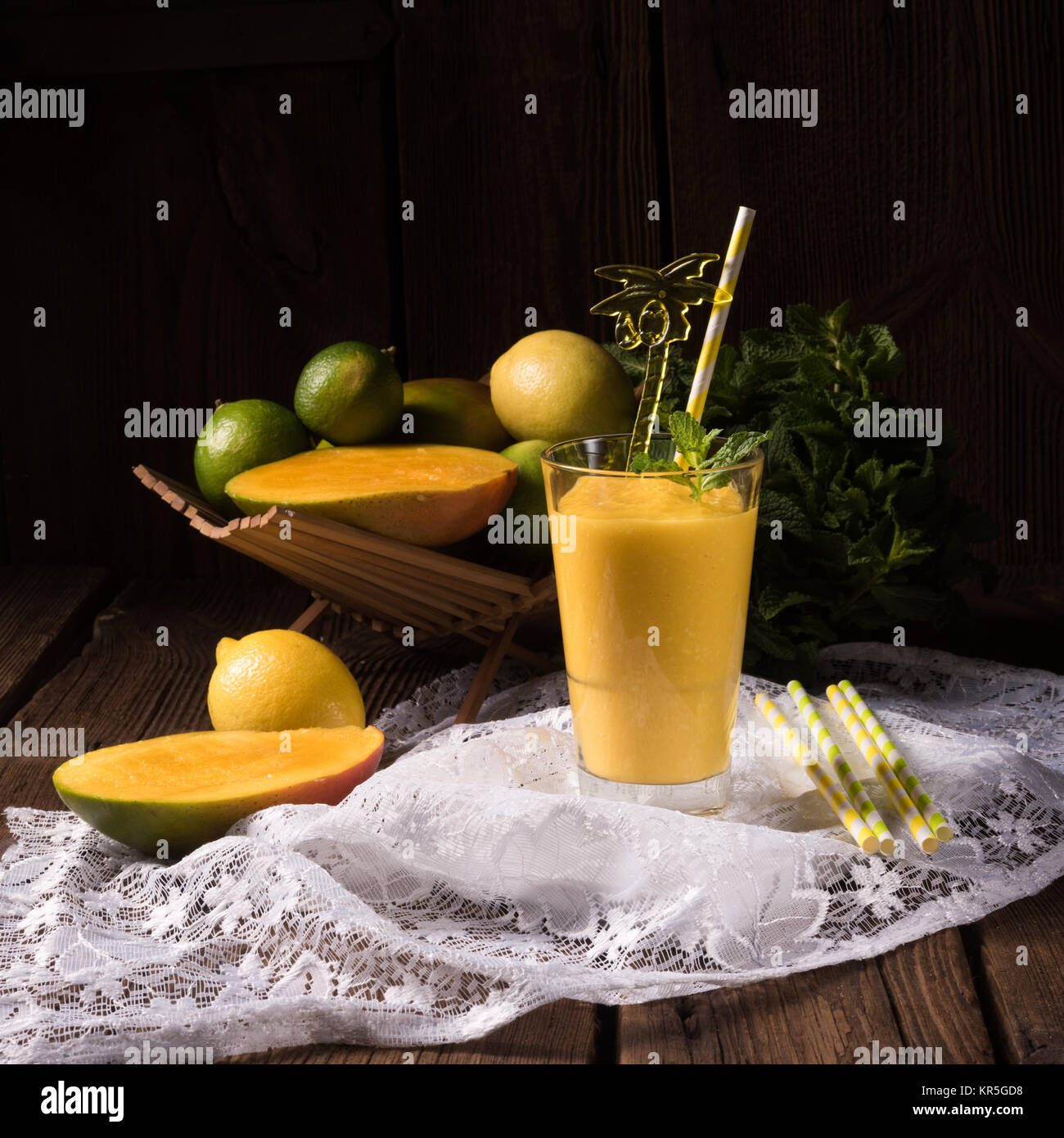 Mango-smoothie Stockfoto