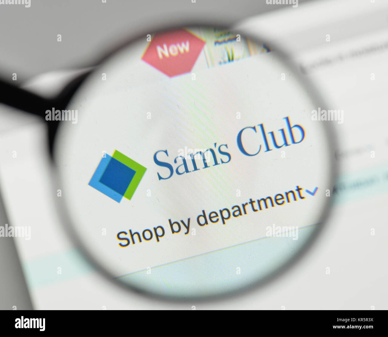 Mailand, Italien - 1. November 2017: Sam's Club Logo auf der Homepage. Stockfoto