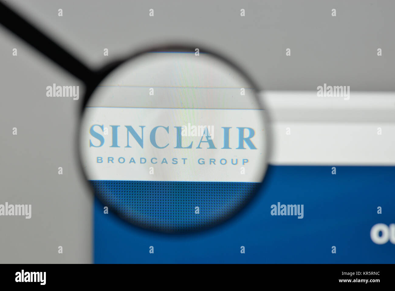 Mailand, Italien - 1. November 2017: Sinclair Broadcast Group Logo auf der Homepage. Stockfoto