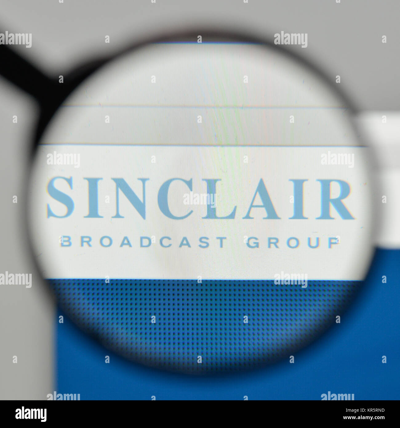 Mailand, Italien - 1. November 2017: Sinclair Broadcast Group Logo auf der Homepage. Stockfoto