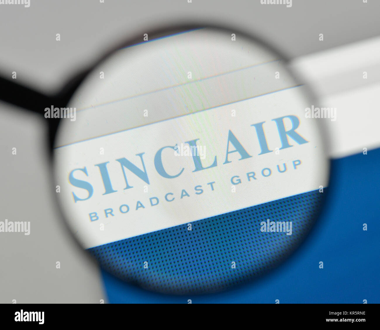 Mailand, Italien - 1. November 2017: Sinclair Broadcast Group Logo auf der Homepage. Stockfoto