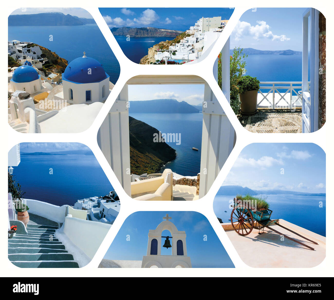 Sommer Fotos in Santorin, Griechenland Stockfoto