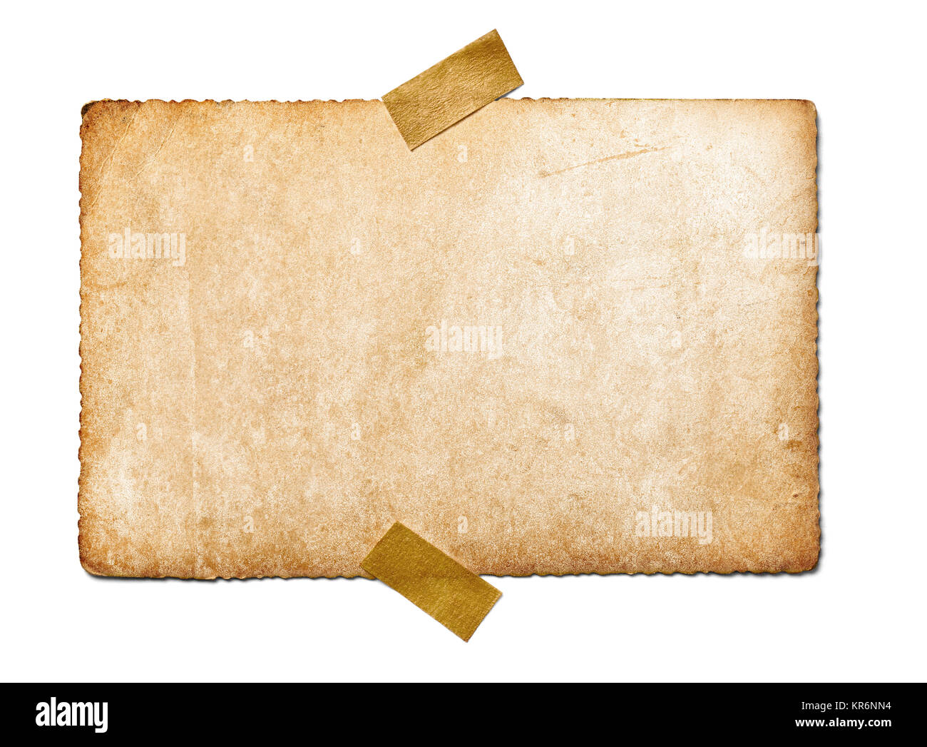 Nahaufnahme der Ein altes Foto auf weißem Hintergrund Stockfoto