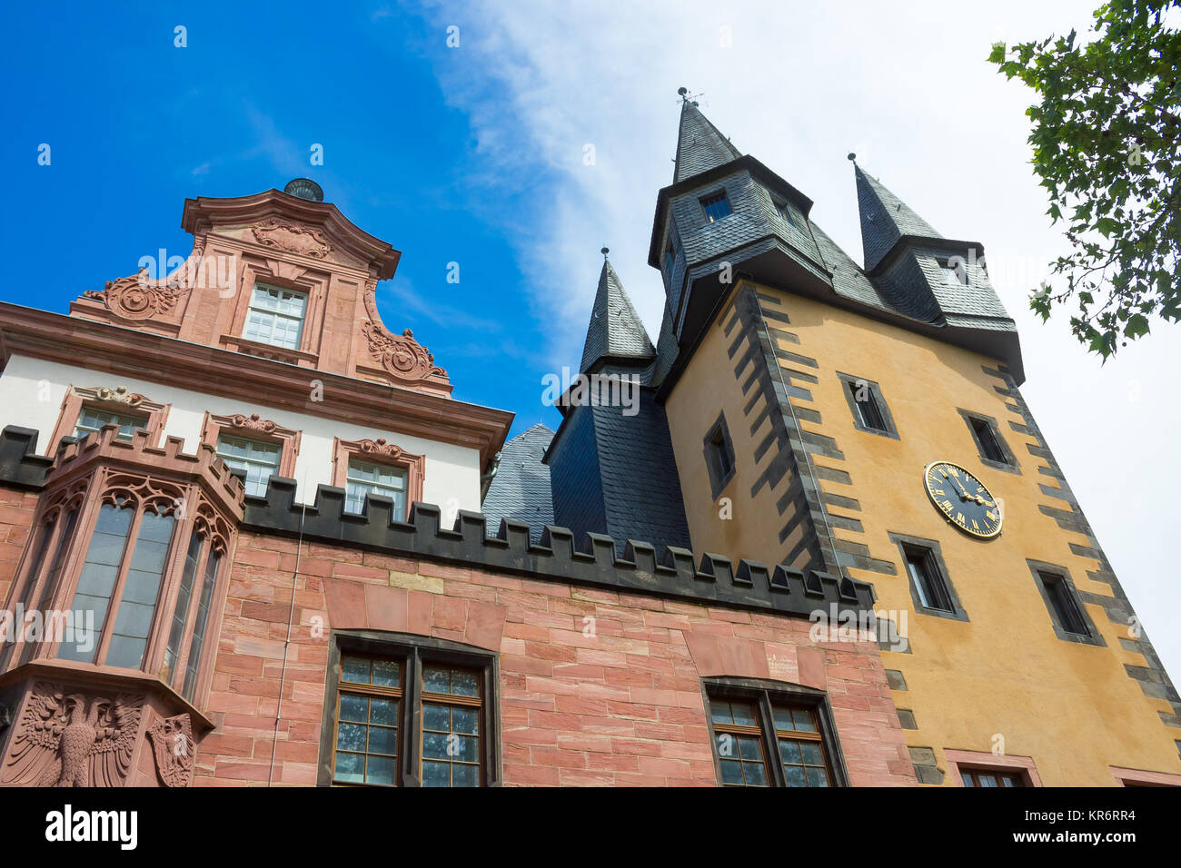 Typische Architektur in Frankfurt am Main Altstadt in Deutschland Stockfoto