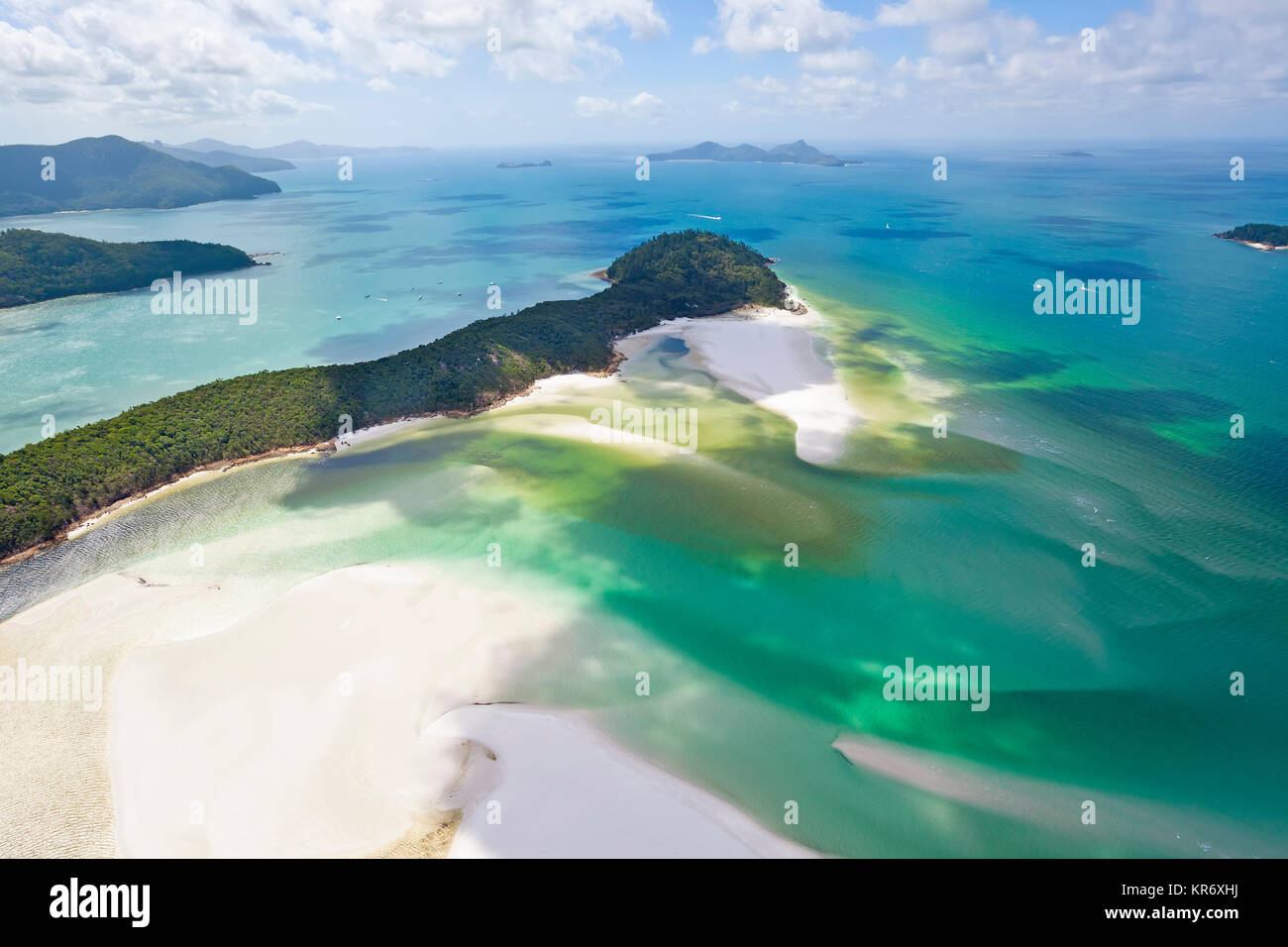 Hohen Winkel der Insel im Pazifischen Ozean. Stockfoto