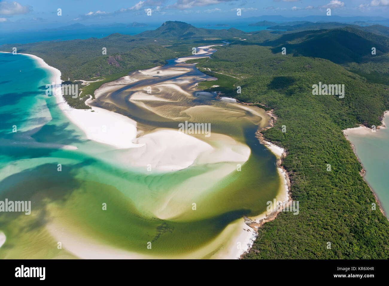 Hohen Winkel der Insel im Pazifischen Ozean. Stockfoto