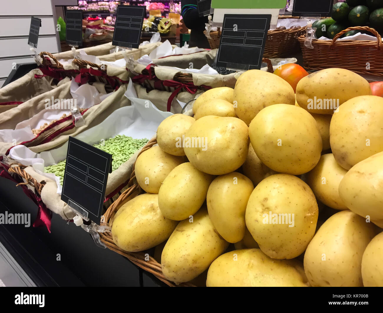 Gemüse auf dem Markt ausgesetzt. Stockfoto