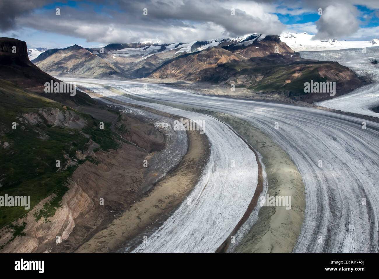 Nizina Gletscher, Wrangell-St. Elias National Park Stockfoto