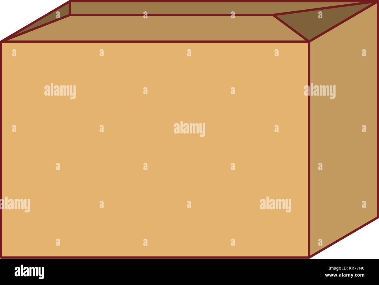 Versiegelten Karton Symbol bunte Silhouette Stock Vektor