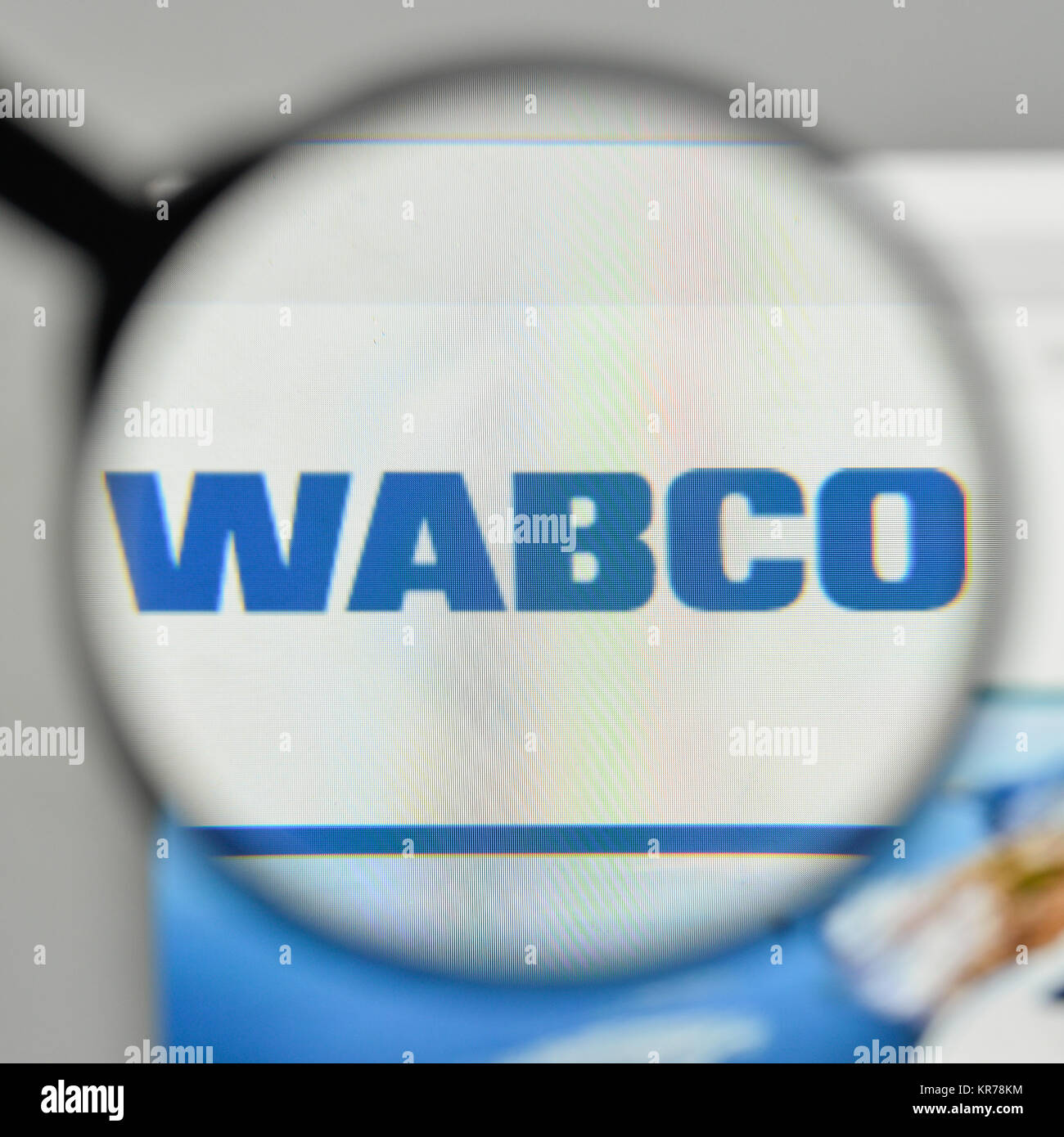Mailand, Italien - 1. November 2017: WABCO Holdings Logo auf der Homepage. Stockfoto