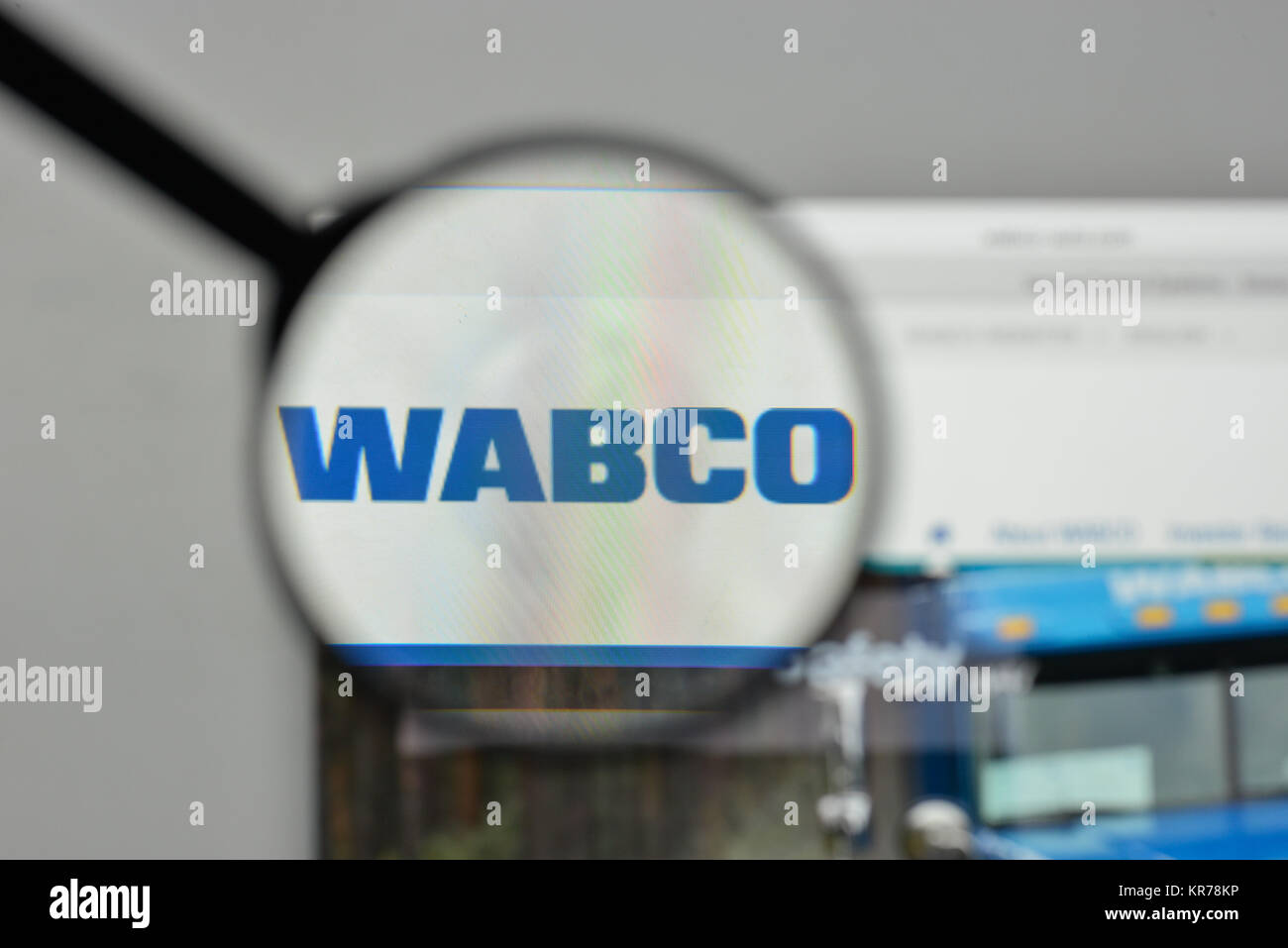Mailand, Italien - 1. November 2017: WABCO Holdings Logo auf der Homepage. Stockfoto