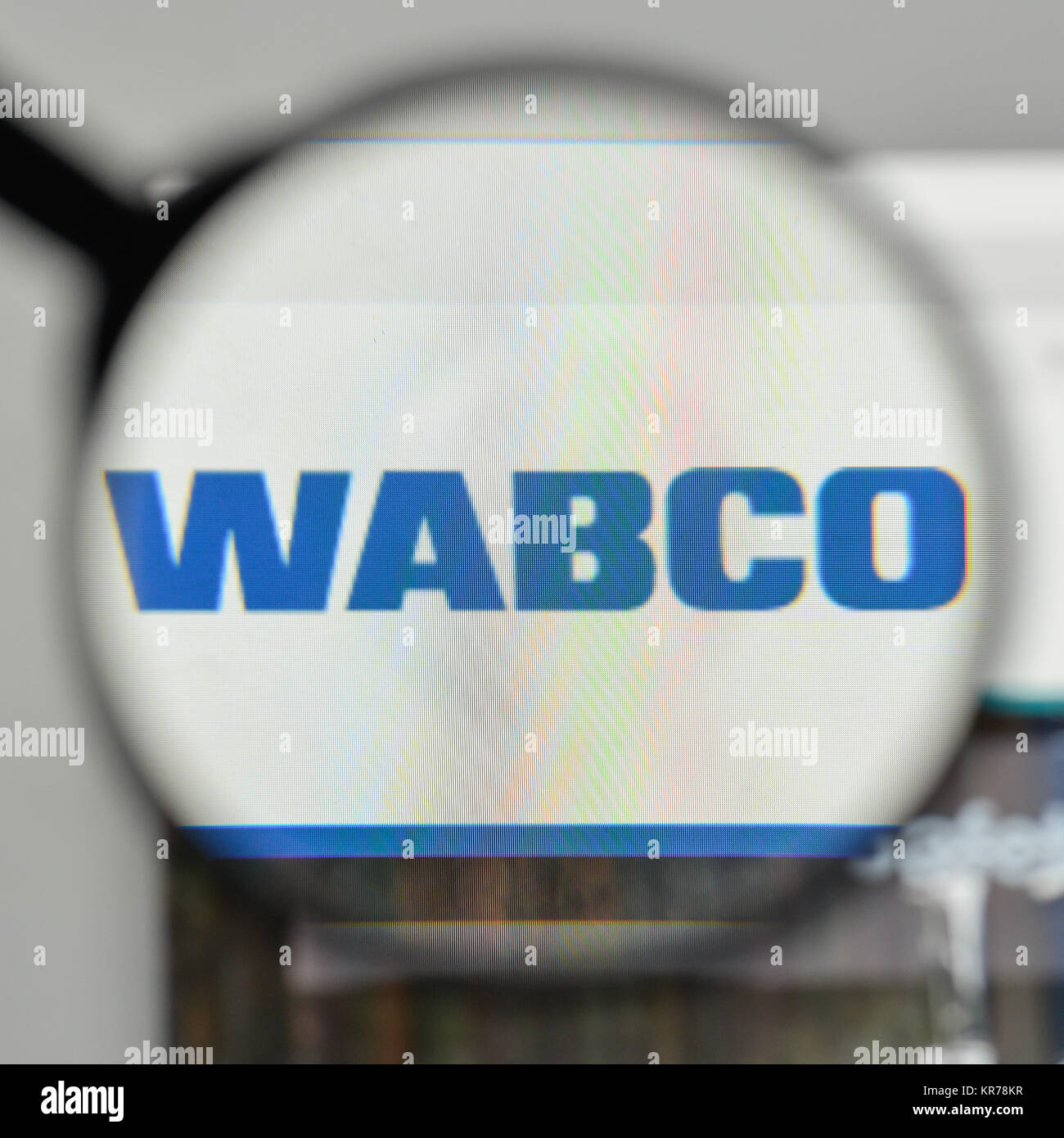 Mailand, Italien - 1. November 2017: WABCO Holdings Logo auf der Homepage. Stockfoto