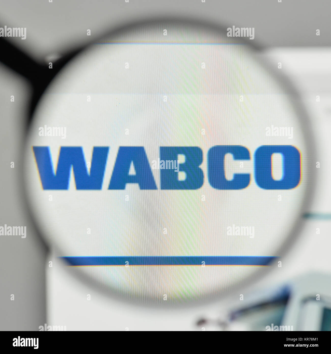 Mailand, Italien - 1. November 2017: WABCO Holdings Logo auf der Homepage. Stockfoto