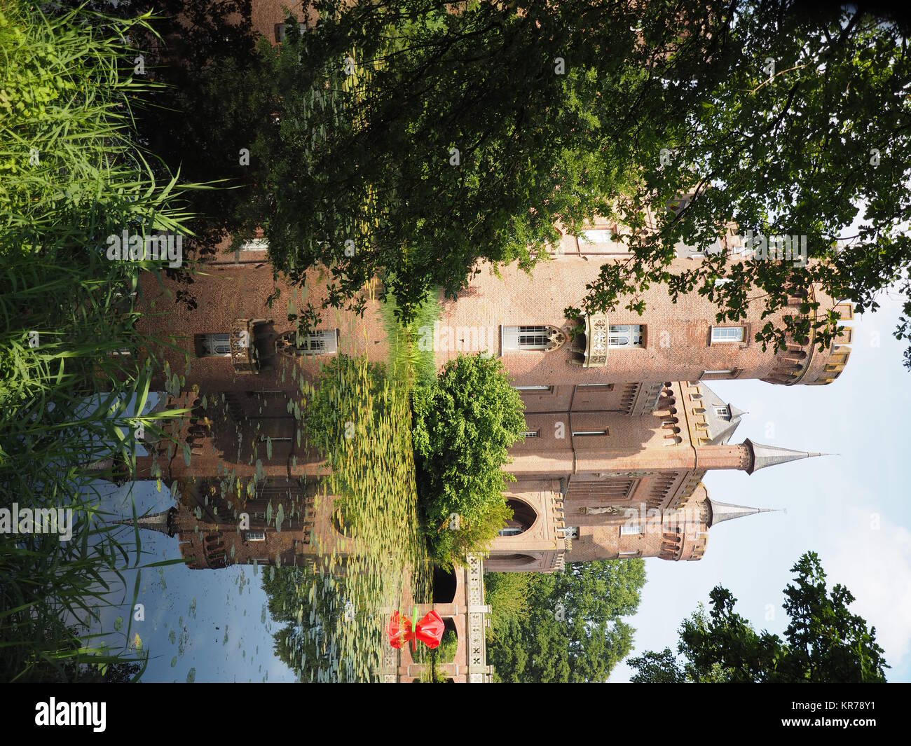 Wasserschloss Schloss Moyland Stockfoto