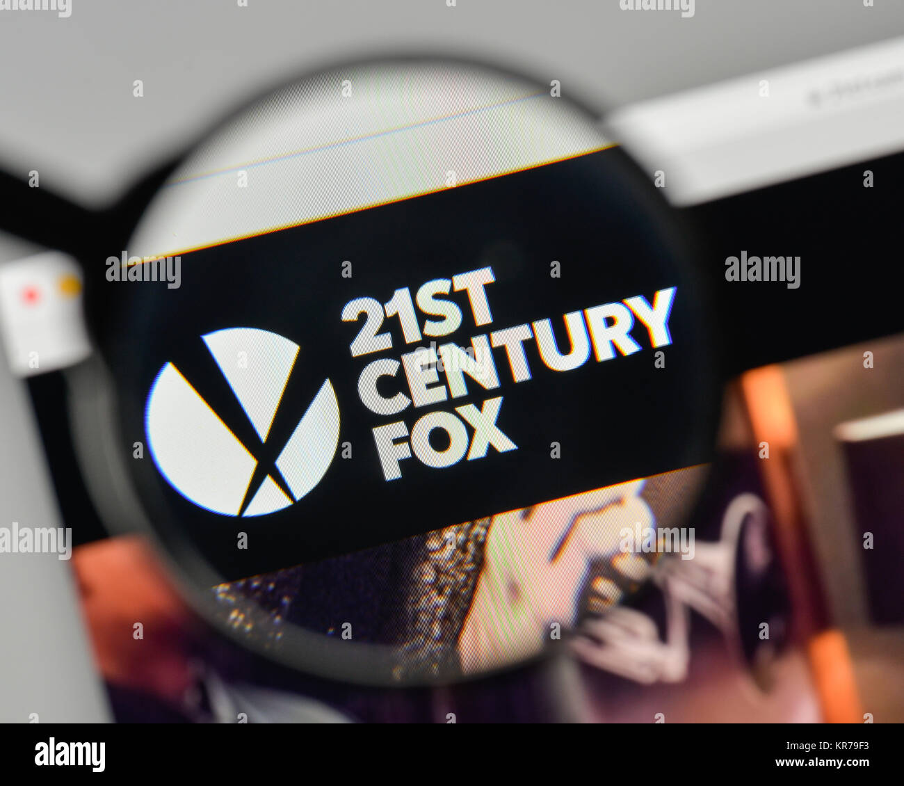 Mailand, Italien - November 1, 2017: 21 Century Fox Logo auf der Homepage. Stockfoto