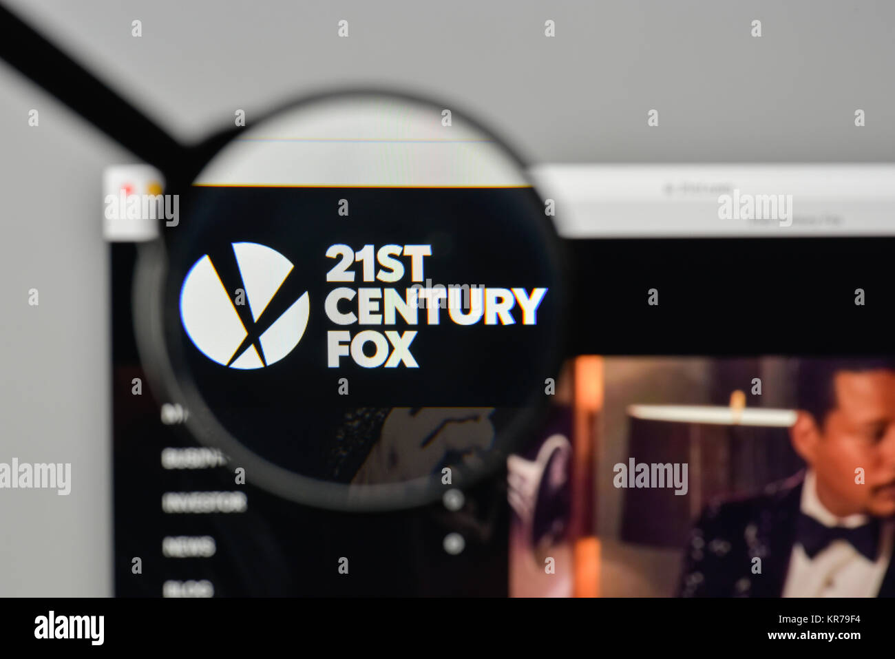 Mailand, Italien - November 1, 2017: 21 Century Fox Logo auf der Homepage. Stockfoto
