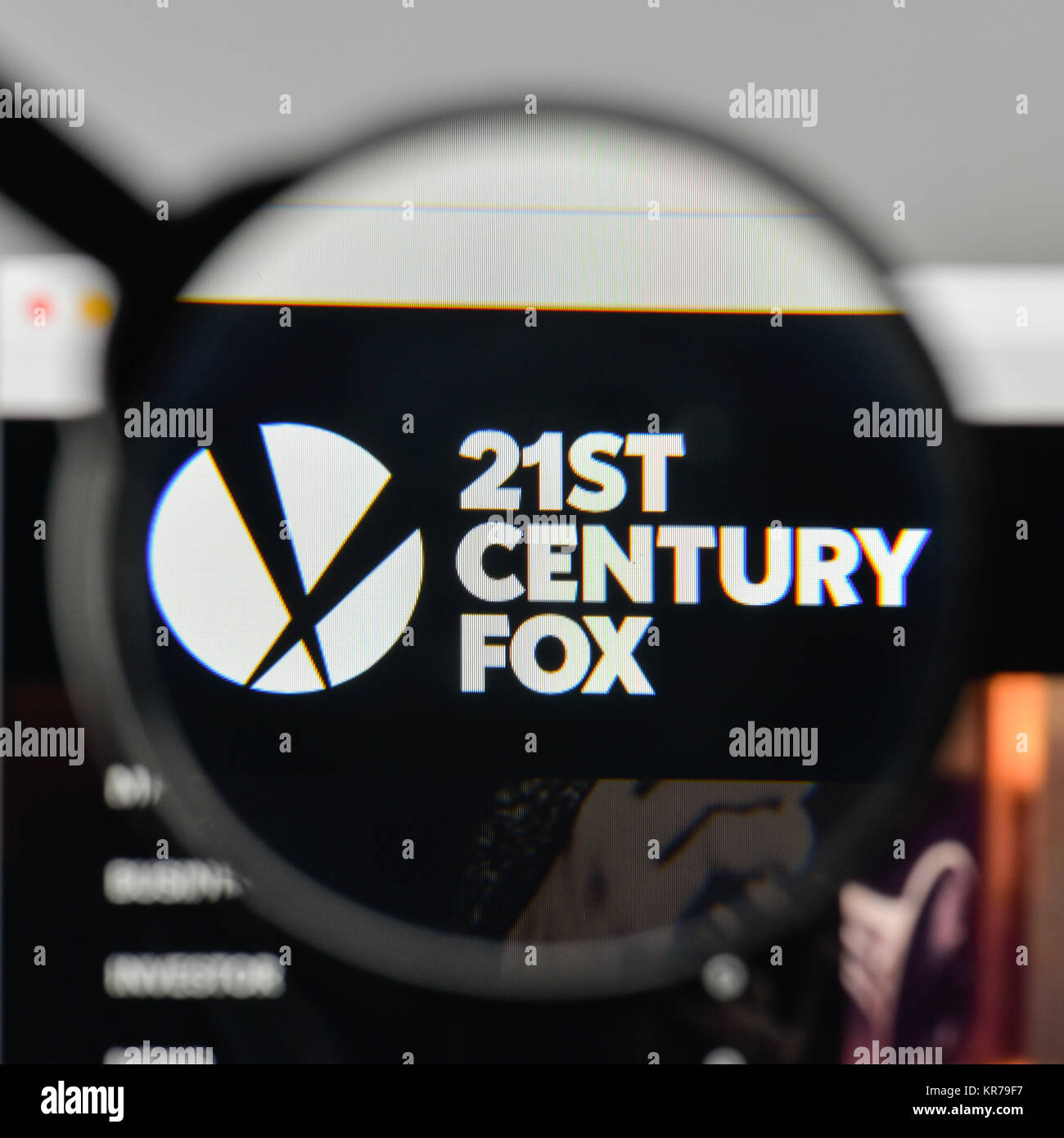 Mailand, Italien - November 1, 2017: 21 Century Fox Logo auf der Homepage. Stockfoto