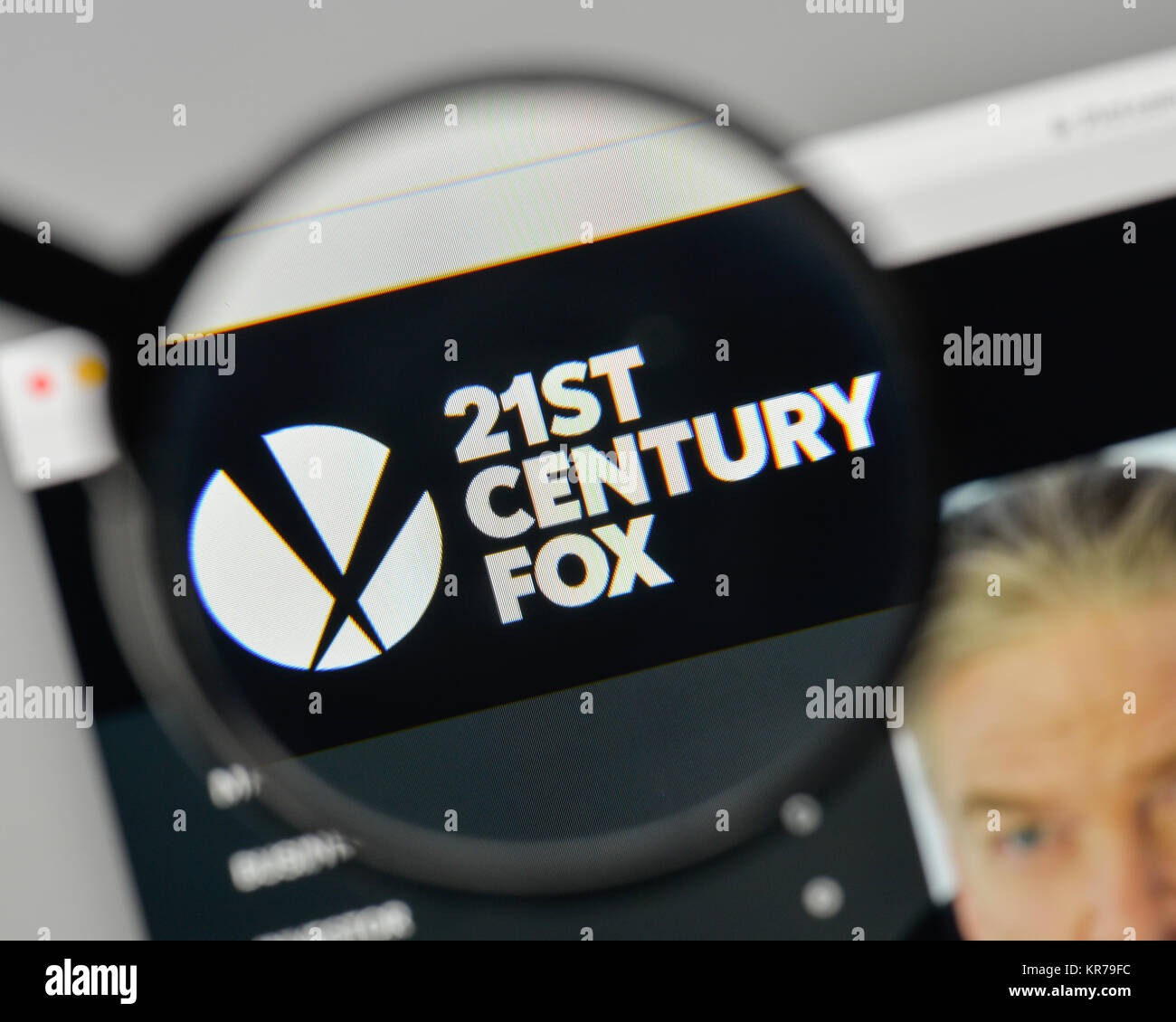 Mailand, Italien - November 1, 2017: 21 Century Fox Logo auf der Homepage. Stockfoto