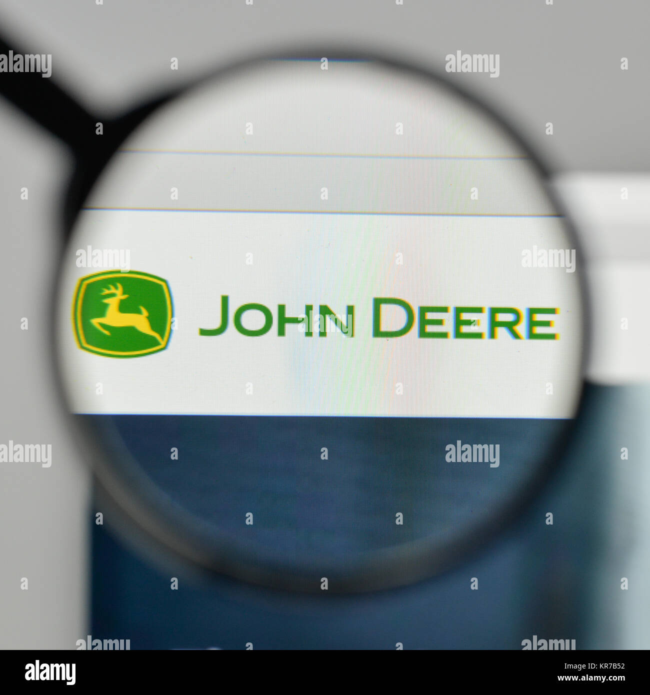 Mailand, Italien - 1. November 2017: John Deere Logo auf der Homepage. Stockfoto