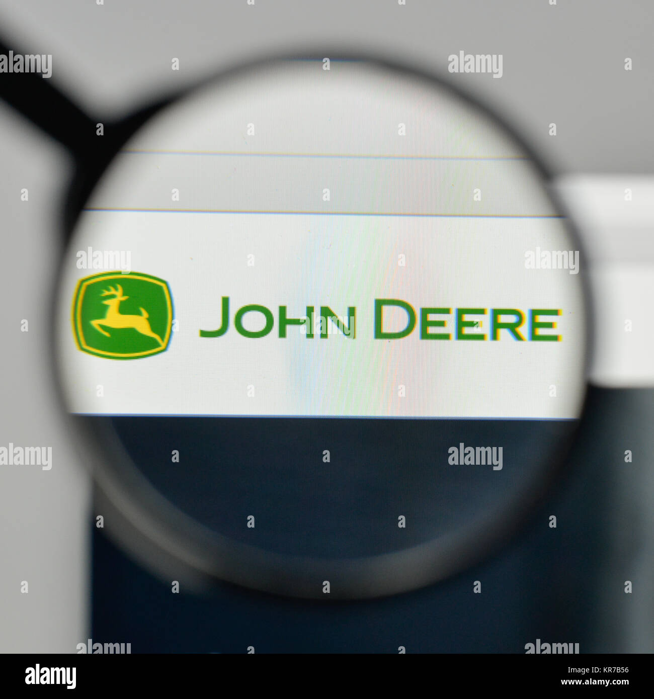 Mailand, Italien - 1. November 2017: John Deere Logo auf der Homepage. Stockfoto
