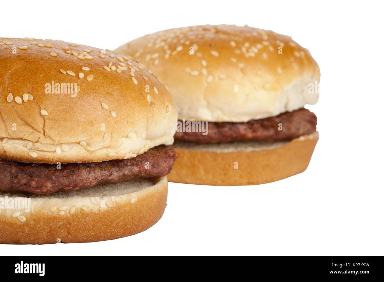 Zwei burger Sandwiches Stockfoto