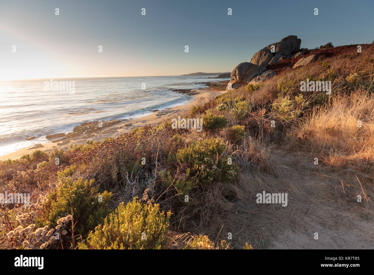 Strand von Carmel auf Monterey Halbinsel in Kalifornien Stockfoto