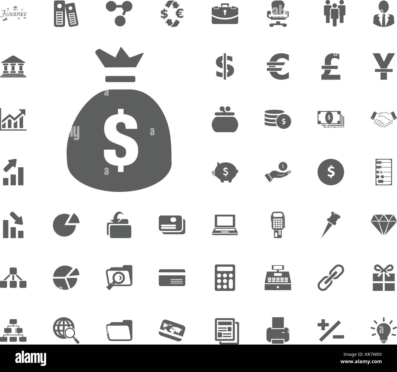Geldbörse, Geld beutel, Sack, bagful. Geld und Finanzen Icon Set Vektor icon Stock Vektor