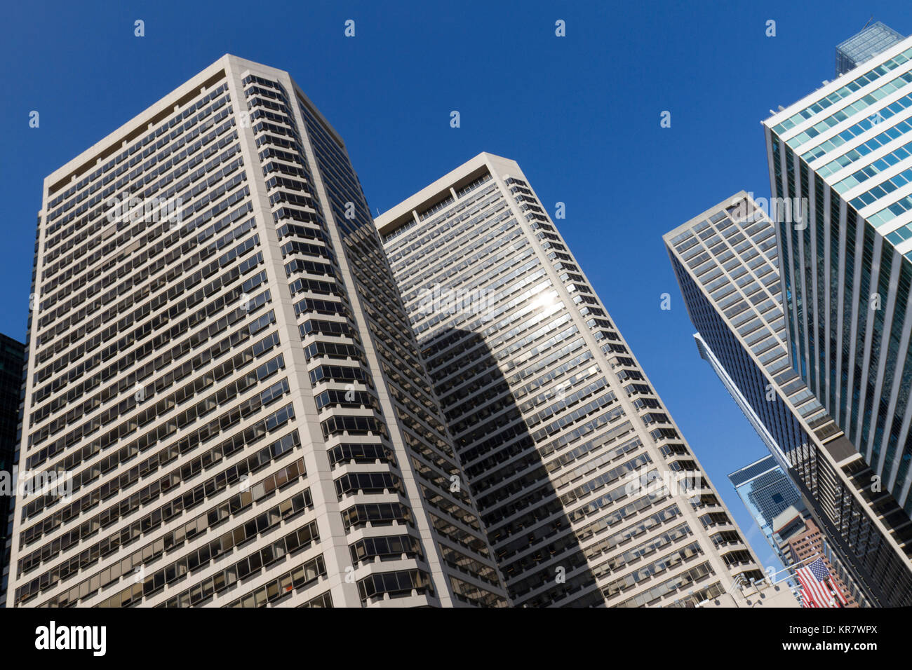 Allgemeine Ansicht von hohen Türmen in Philadelphia, Pennsylvania, USA. Stockfoto