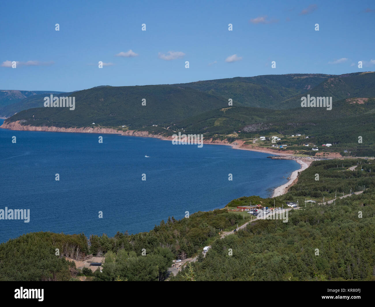Angenehme Bay, Cape Breton Island, Nova Scotia, Kanada. Stockfoto
