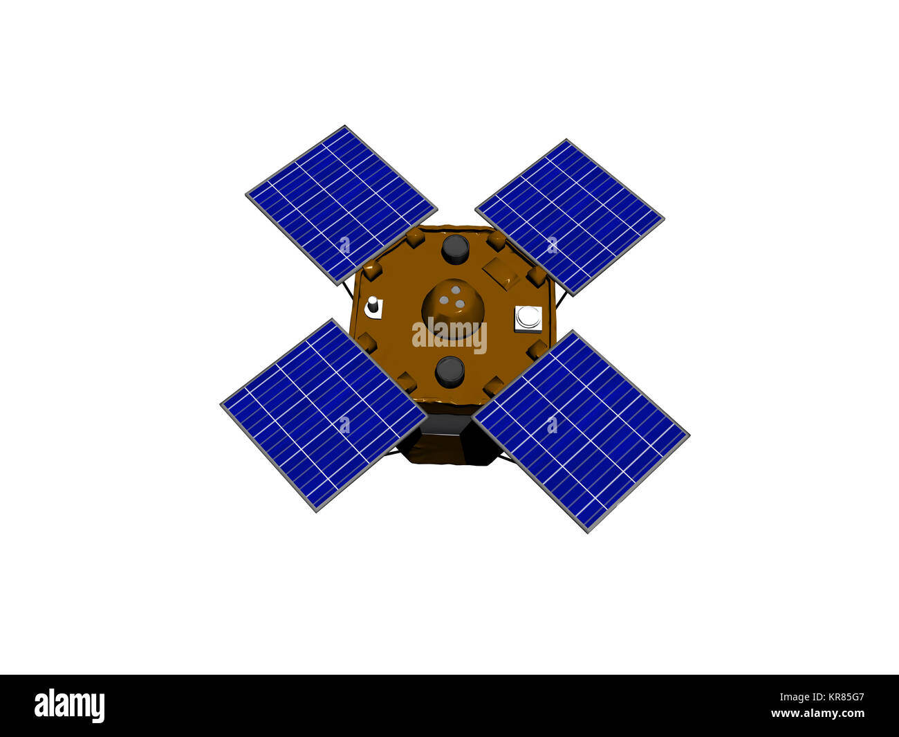 Optionale Satelliten mit Solarzellen Stockfoto