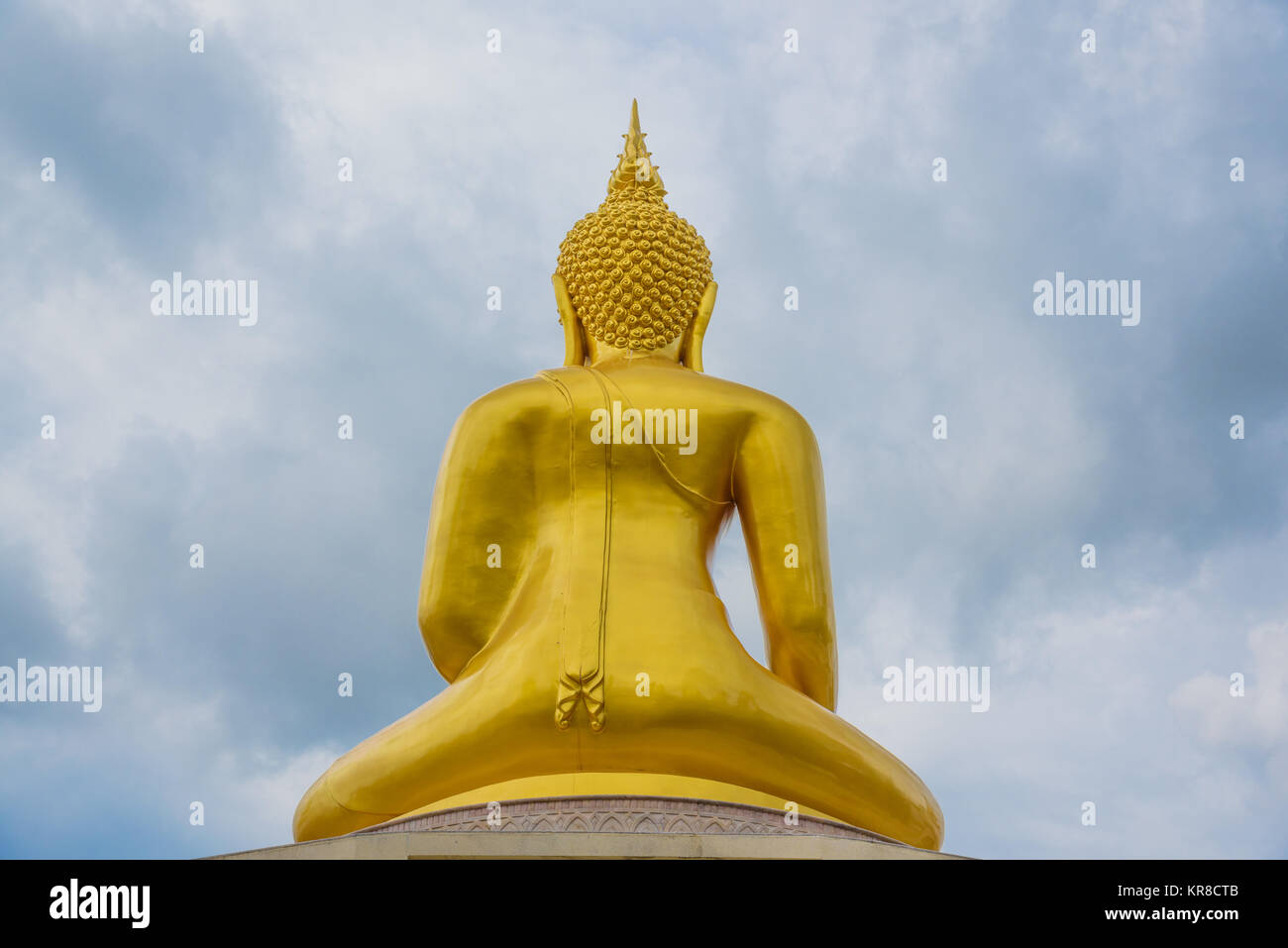 Die Rückseite des Buddha Statue. Stockfoto