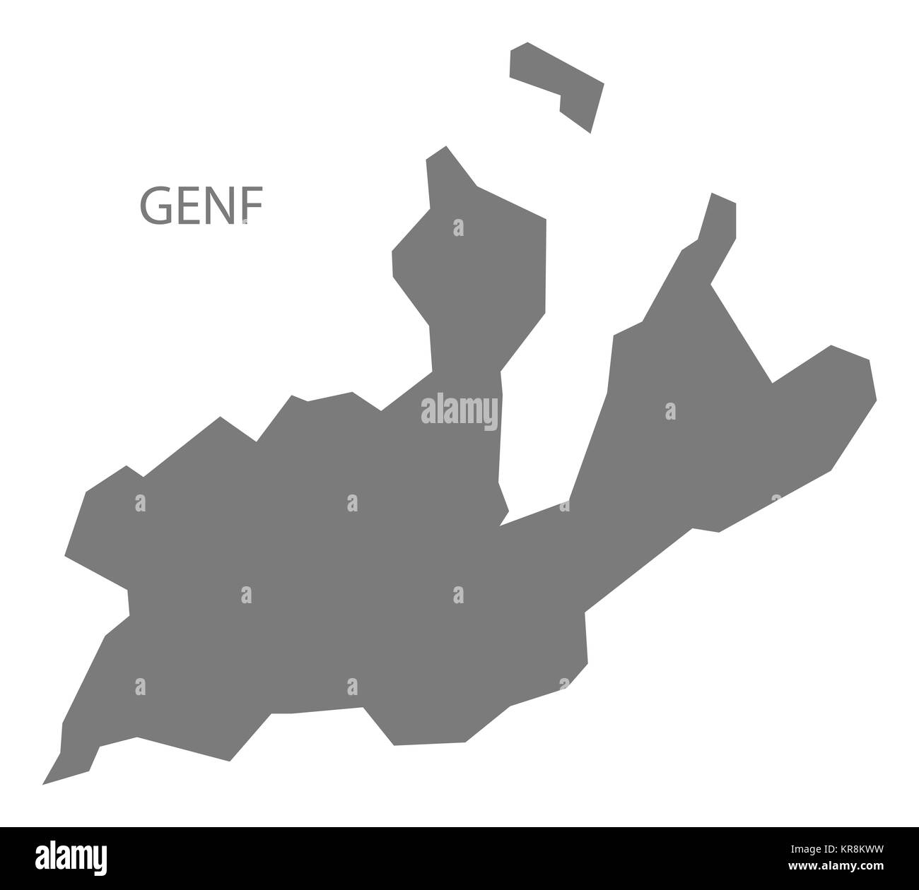 Genf Schweiz Karte grau Stockfoto