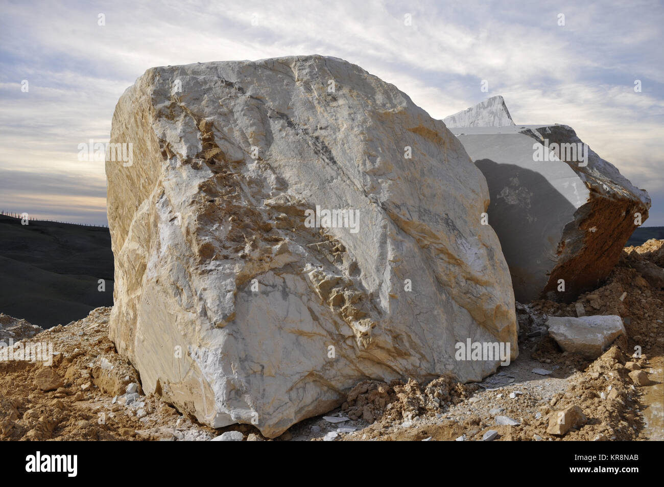 - Marmor in Carrara, Italien Stockfoto