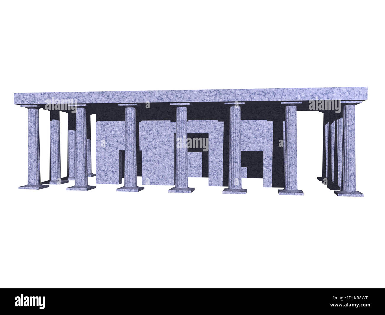 Griechischer Tempel ausgenommen Stockfoto