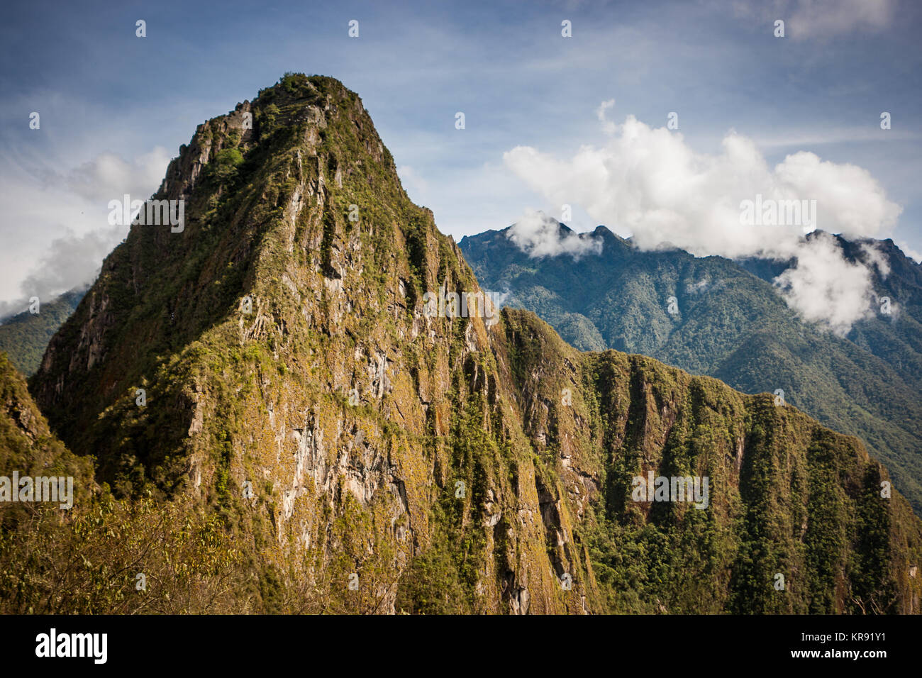 Panoramablick von Machu Picchu Ruinen in Cuzco, Peru Stockfoto