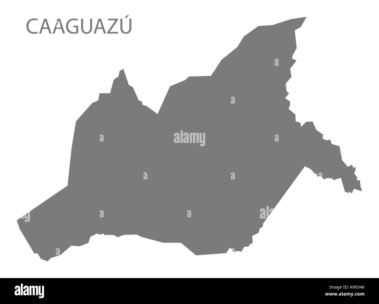 Caaguazu Paraguay Karte grau Stockfoto