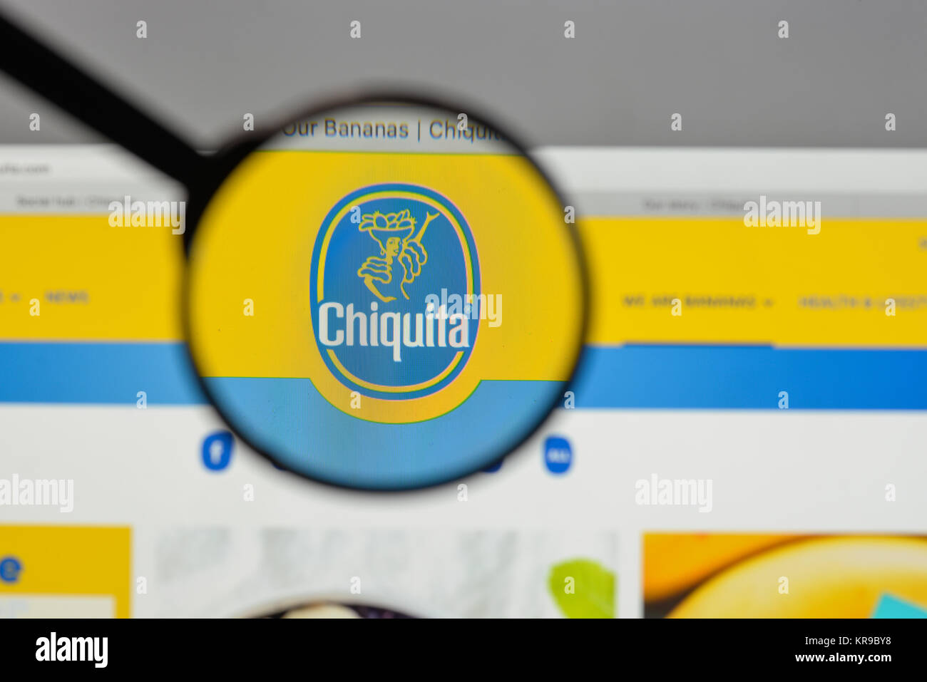 Mailand, Italien - 10 August 2017: Chiquita Logo auf der Homepage. Stockfoto