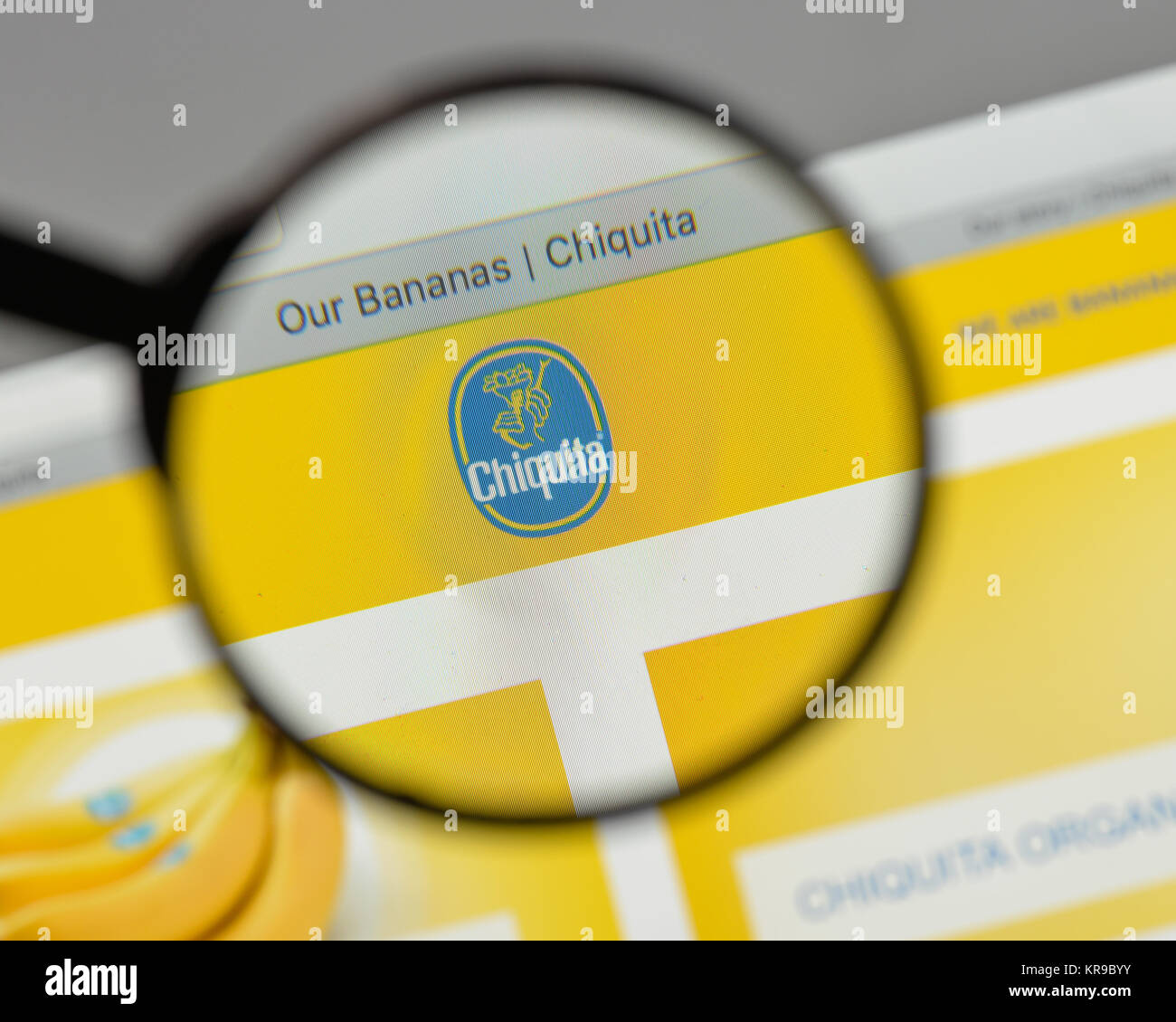 Mailand, Italien - 10 August 2017: Chiquita Logo auf der Homepage. Stockfoto
