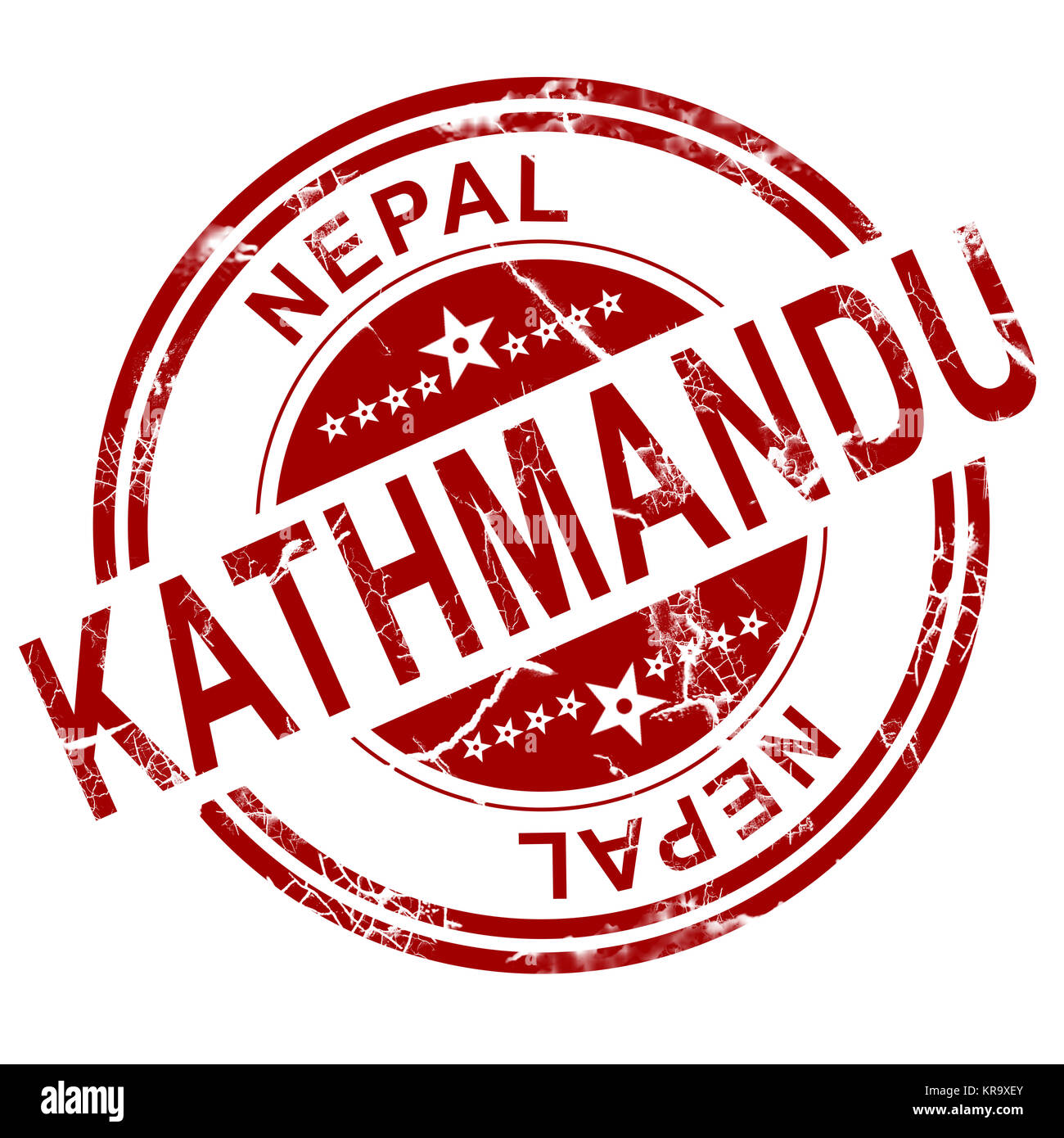 Red Kathmandu Stempel Stockfoto