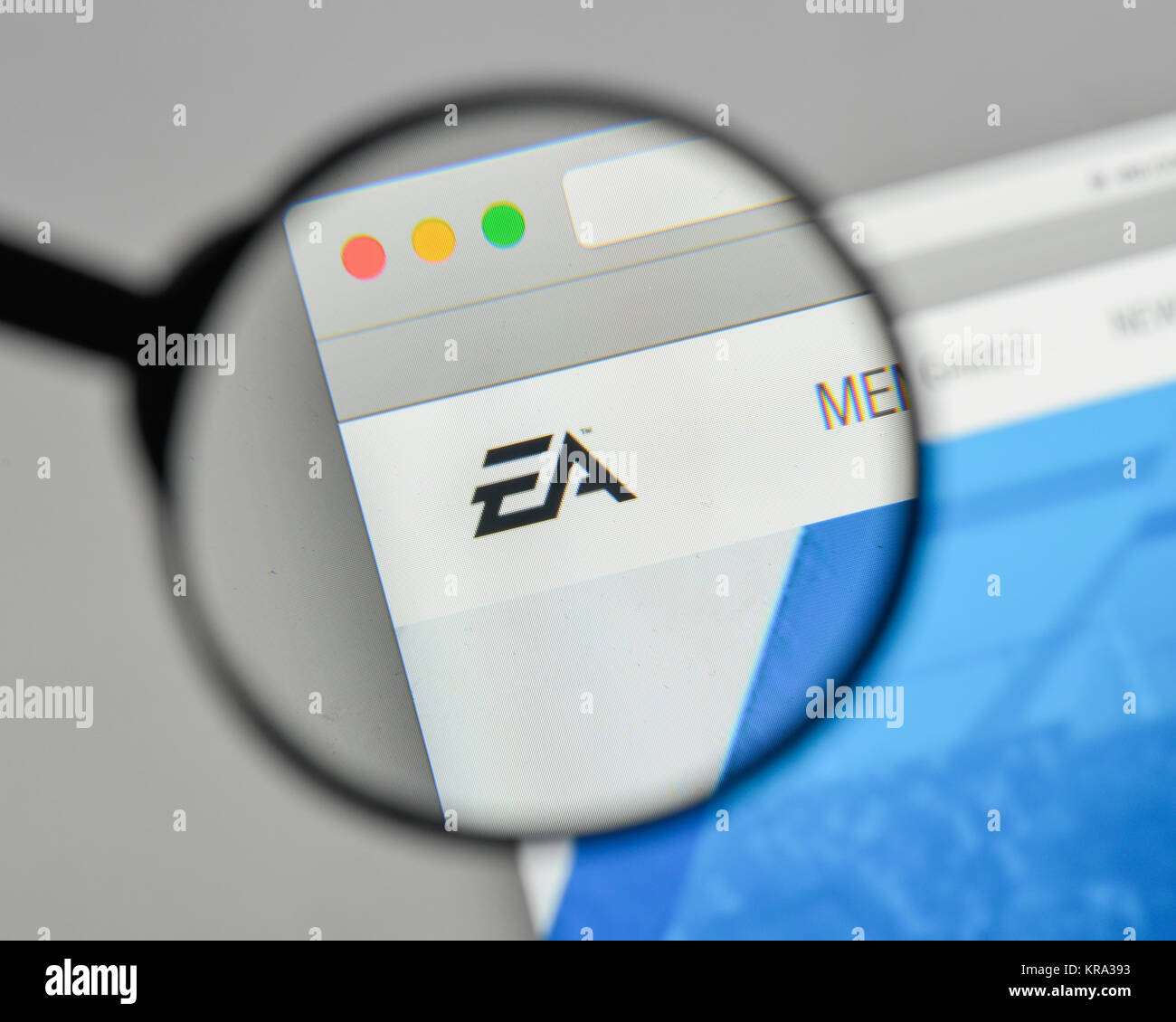 Mailand, Italien - 10 August 2017: Electronic Arts Logo auf der Homepage. Stockfoto