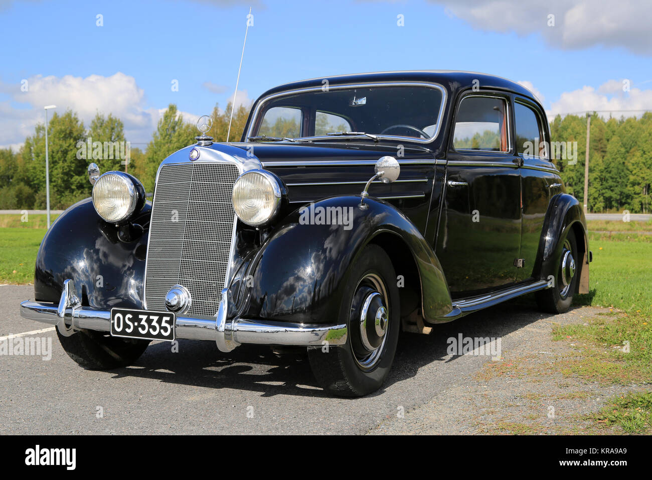 Mariehamn, Finnland 6 September, 2014 Schwarz MercedesBenz 170 S