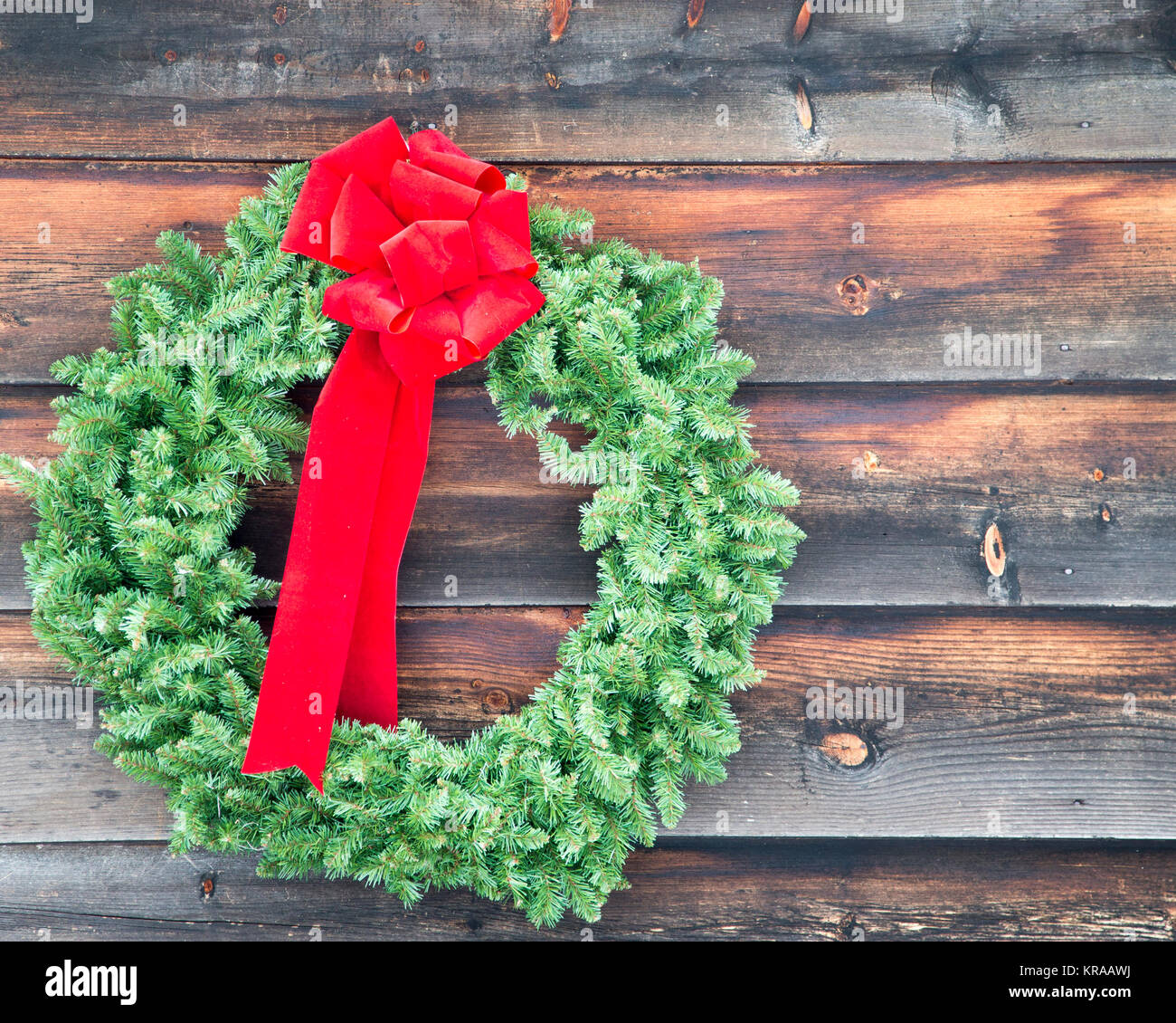 Weihnachten Kranz am Hopper-Goetschius Haus in Upper Saddle River, NJ Stockfoto