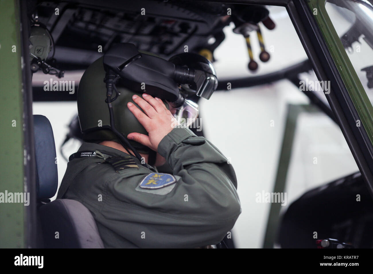 Rumänische Jagdflugzeug Pilot Stockfoto