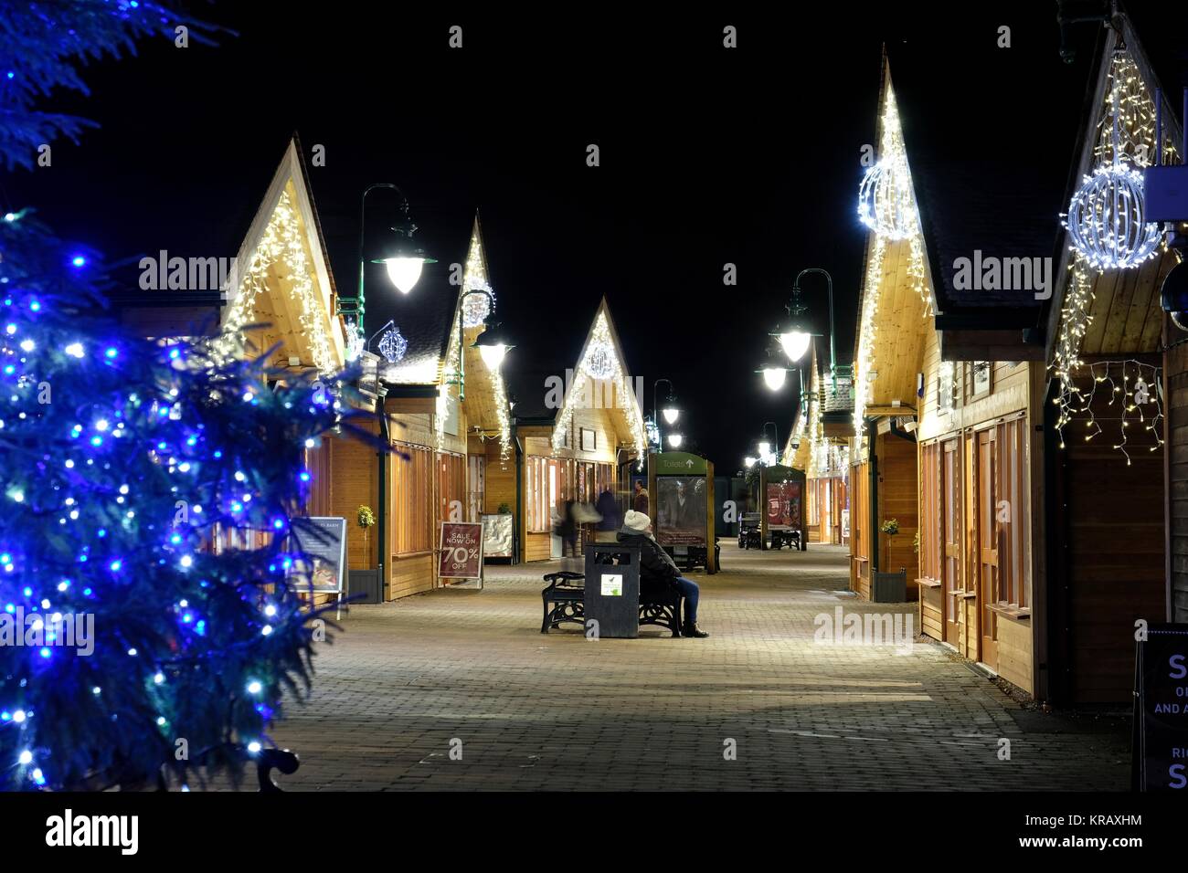 Trentham Shopping Village an Weihnachten Stockfoto