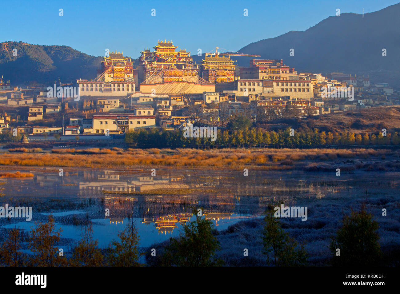 Songzanlin Temple von Shangri-La City, Provinz Yunnan, China Stockfoto